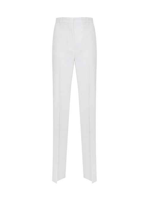 Pantalone MSTQUASAR in lana crepe satin Bianco MAX MARA STUDIO | 2616131041600010